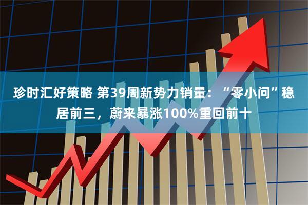 珍时汇好策略 第39周新势力销量：“零小问”稳居前三，蔚来暴涨100%重回前十