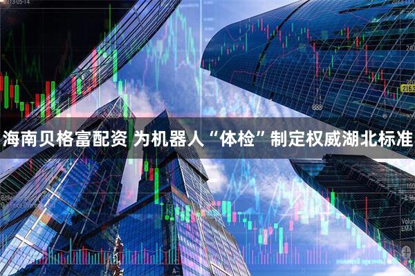 海南贝格富配资 为机器人“体检”制定权威湖北标准